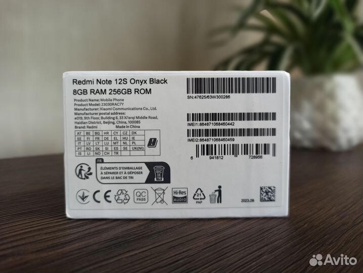 Xiaomi Redmi Note 12S, 8/256 ГБ
