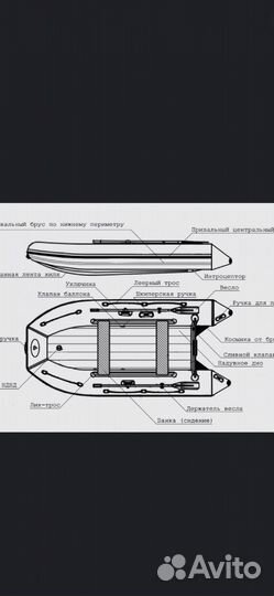 Лодка надувная нднд 380 новая