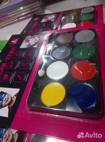 Аквагрим набор краски для лица и тела грим новый