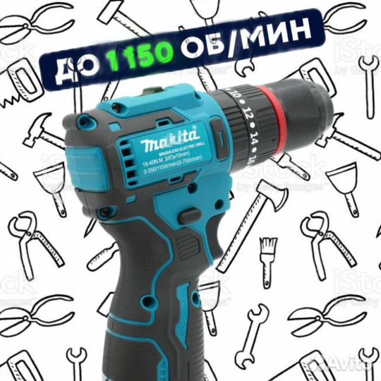 Бесщеточный шуруповерт Makita 18v