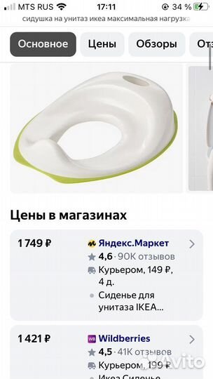 Сидушка IKEA на унитаз
