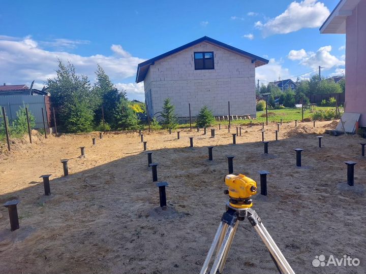 Свайно винтовой фундамент в Токсово