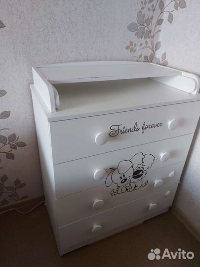 Пеленальный комод белый Laluca 