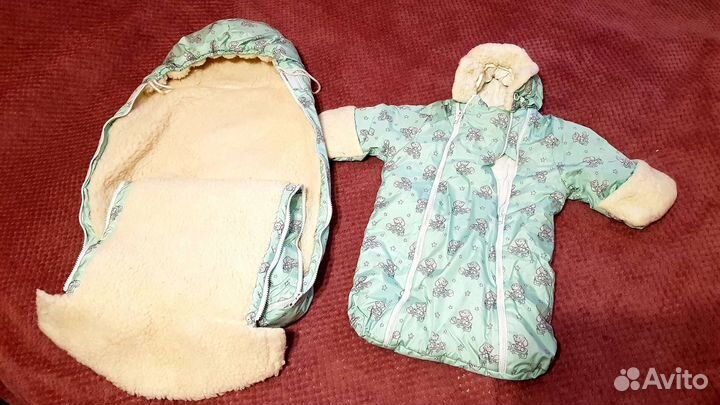 Конверт зимний овчина на выписку