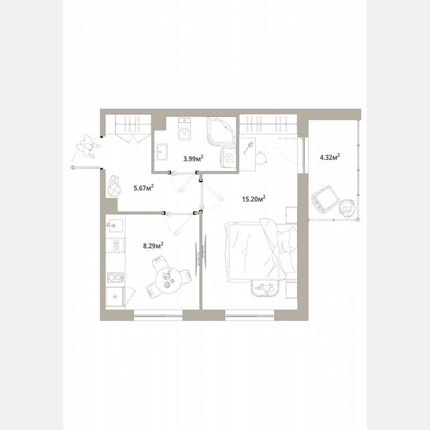 1-к. квартира, 35,3 м², 6/12 эт.