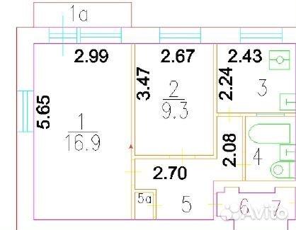 2-комнатная квартира в аренду, Москва, пр-т Будённого, 47А — 60 000 ₽/мес