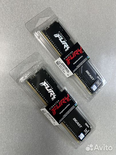 Kingston fury Beast Black DDR4 16Gb новая