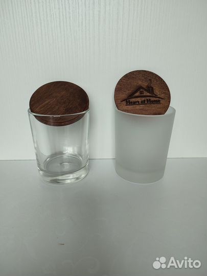 Стаканы матовые для свечей с крышкой