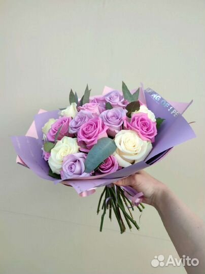 Цветы розы букет