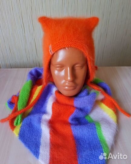 Шапка чепчик с ушками