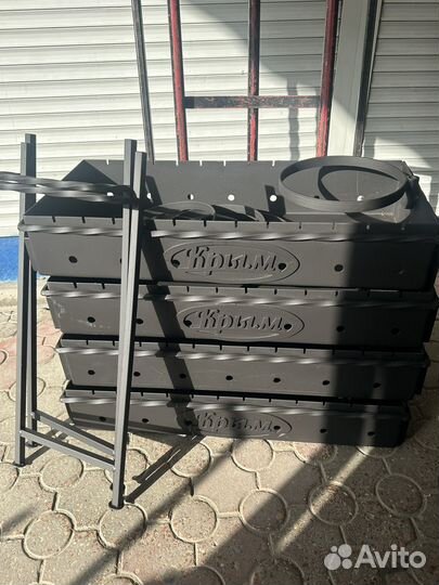 Мангал с печью под казан