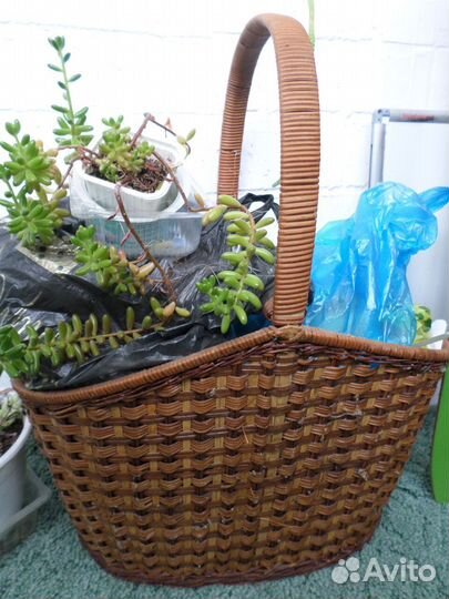 Корзина садовая нат.солома