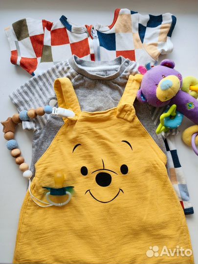 Песочники комбинезон hm, mjolk, nutmeg 74р