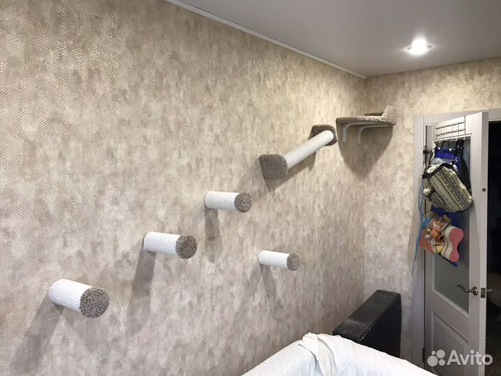 Настенный комплекс для кошек для стен менее 4 метр