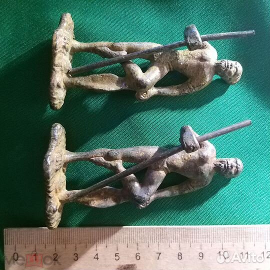 Редкие, Статуэтки две, бронза дикари из СССР