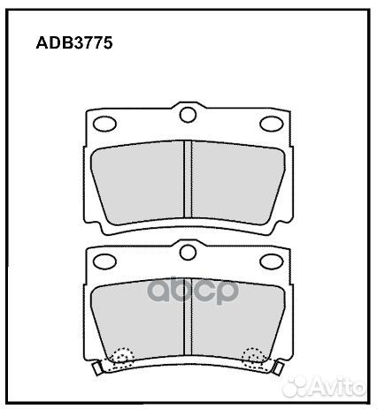 Колодки тормозные дисковые зад ADB3775 alli