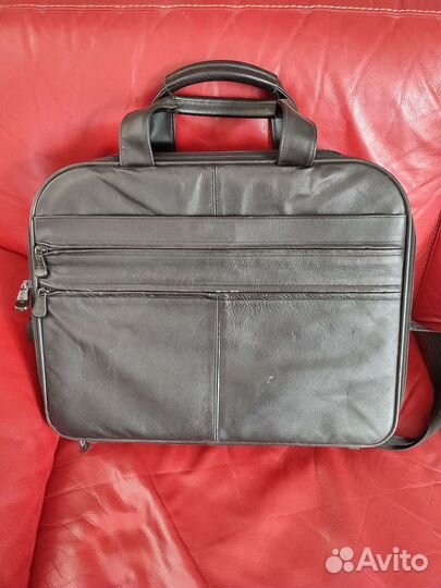 Кожаный портфель для ноутбука dell