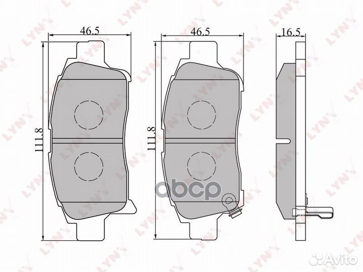 Колодки торм. диск. перед. BD-7519 lynxauto