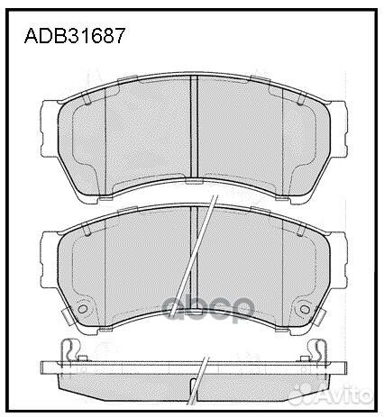 Колодки тормозные дисковые перед ADB31687 A