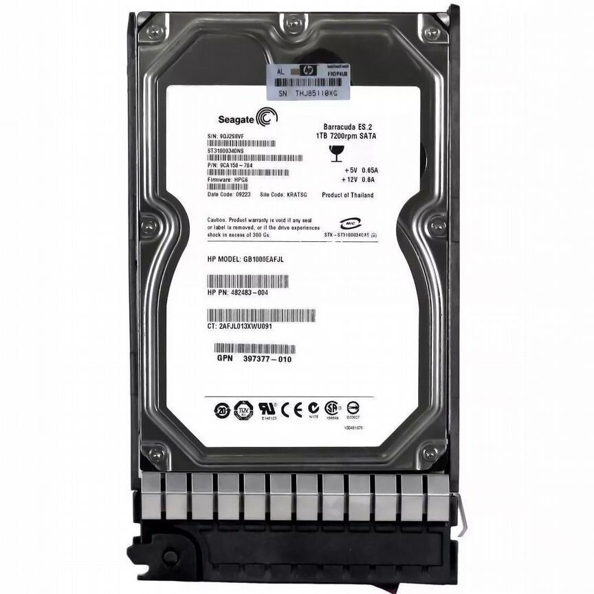 [397377-010] Жесткий Диск Hp Gb1000eafjl 1tb Sata2 3,5" Hdd 397377-010