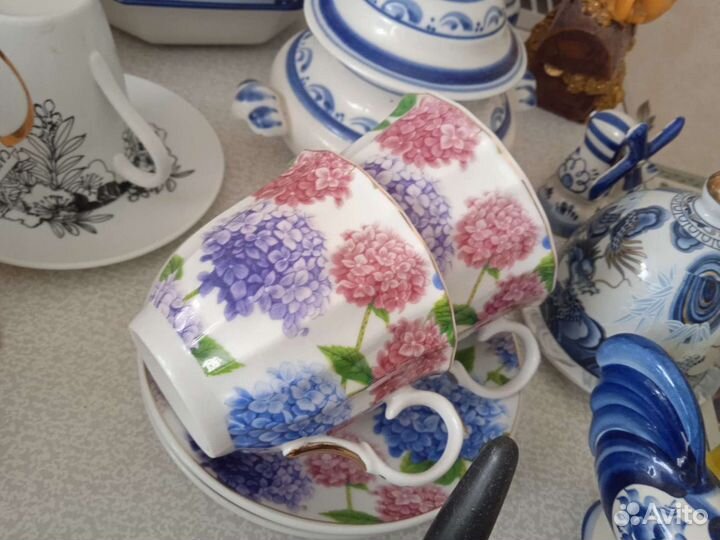 Сервиз столовый, посуда, много