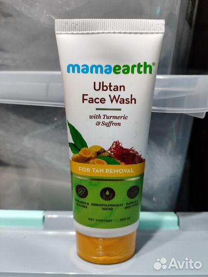 Mama Earth. Убтан пенка для лица 100 мл