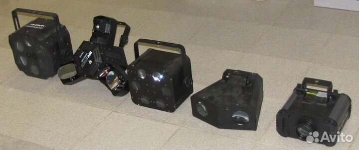 Светомузыка LED Pro 5шт RGB Линза Строб Mic DMX