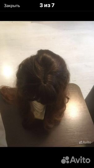 Парик женский, каштановый