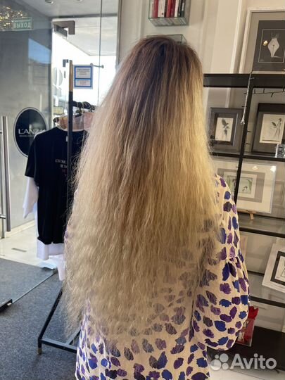 Волосы для наращивания натуральные 60 см бу