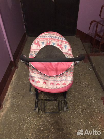 Детские санки коляска с колесами бу