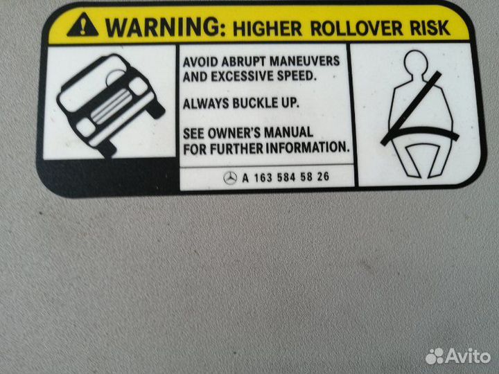 Козырек солнцезащитный левый Mercedes Gl X164