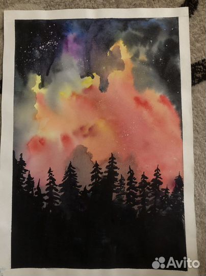 Картина акварелью авторская