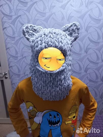 Шапка балаклава с ушами