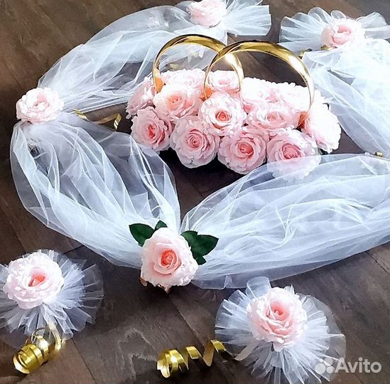 Свадебные украшения на машину