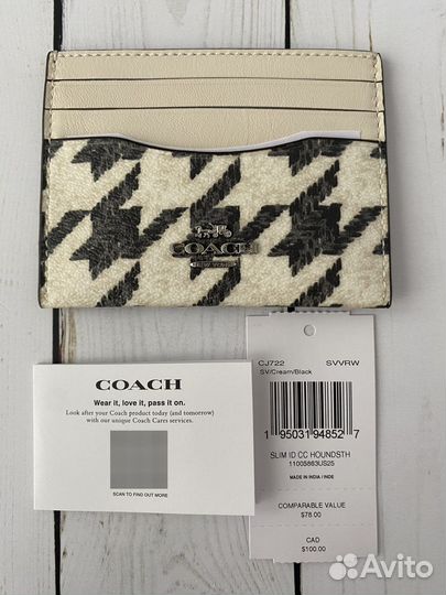 Кардхолдер Coach новый оригинал