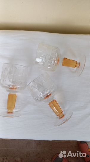 Хрустальные рюмки на ножке СССР