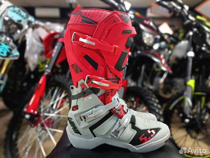 Мотоботы leatt GPX 5.5 FlexLock JW22 (Красно-Серый