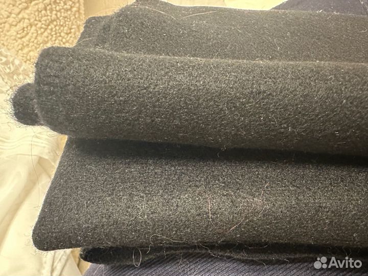 Ткань черная шерстяная СССР отрез
