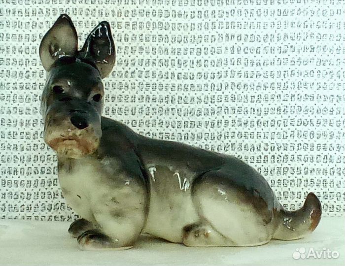 Фарфор лфз 70е Скотчтерьер Веселов, Терьер Муратов