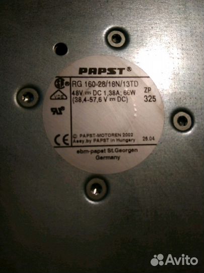 Вентилятор Ebmpapst RG160-28/18N компактный DC 48B