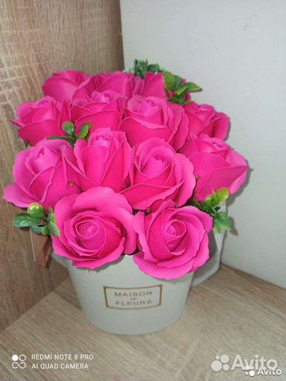 Букет из мыльных роз