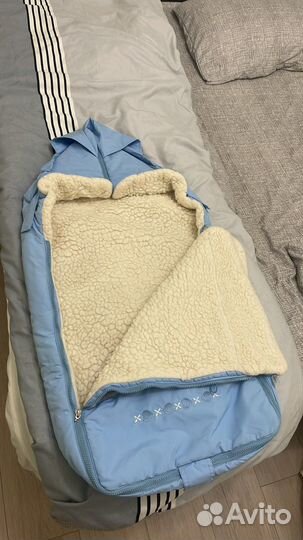 Зимний конверт в коляску на овчине