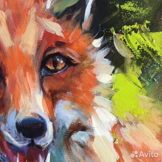 Стилизованная живопись с животными, масло