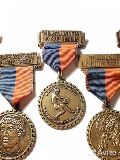 Спортивные и памятные медали(Германия) за 5 шт