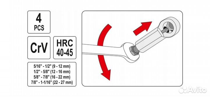 Набор гайколомов 4 шт. yato