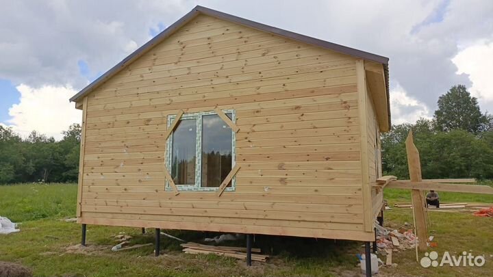 Каркасный дачный домик 6х8