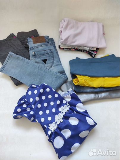 Вещи фирменные пакетом для девочки 110-116 новые