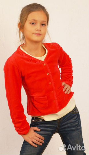Жакет для девочек красный