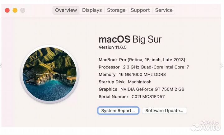 Macbook pro 15 retina late 2013 i7/16/512Гб