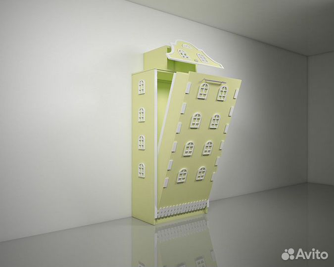 Подъемная откидная шкаф кровать домик детская Б-22